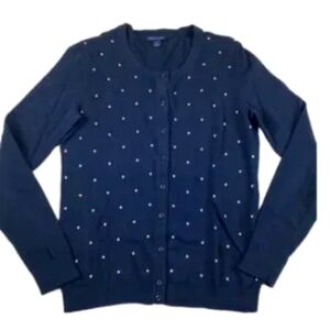 TOMMY Hilfiger Navy with white Polka Dots Cardigan